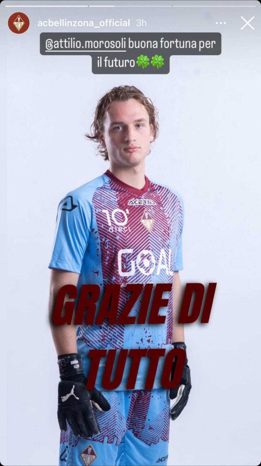 Storia Instagram dell'AC Bellinzona