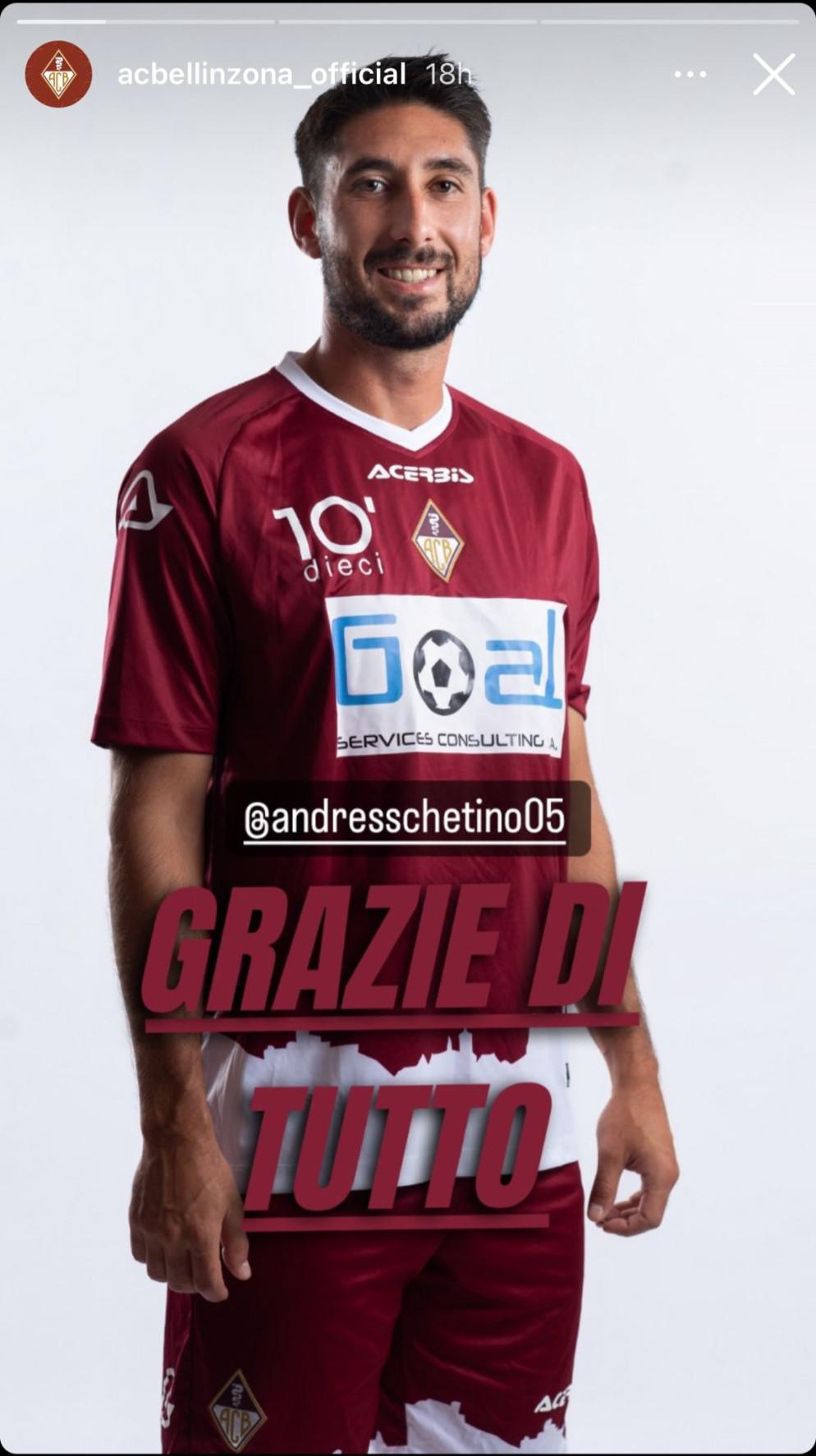 Storia Instagram dell'AC Bellinzona